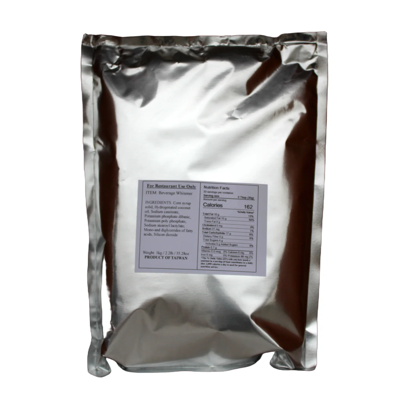 Creamer packaging, product photo